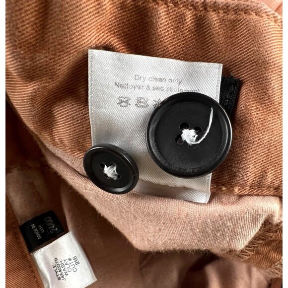 Veronica Beard Jeans Womens Wide-Leg Pants In Rust With Side Stripes Size 24 - Picture 7 of 16